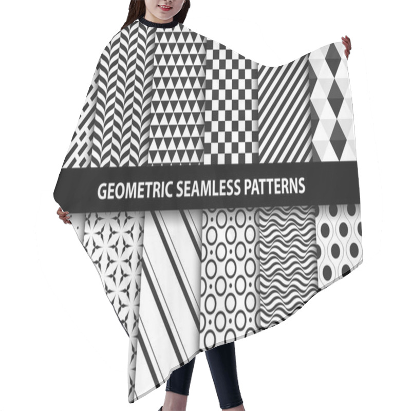 Personality  Geometric Patterns - Vector Seamless Collection. Hair Cutting Cape