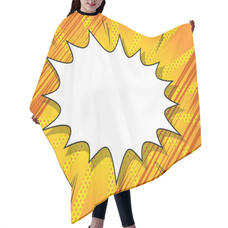 Personality  Explosion, Retro Style Comic Book Background. Hair Cutting Cape