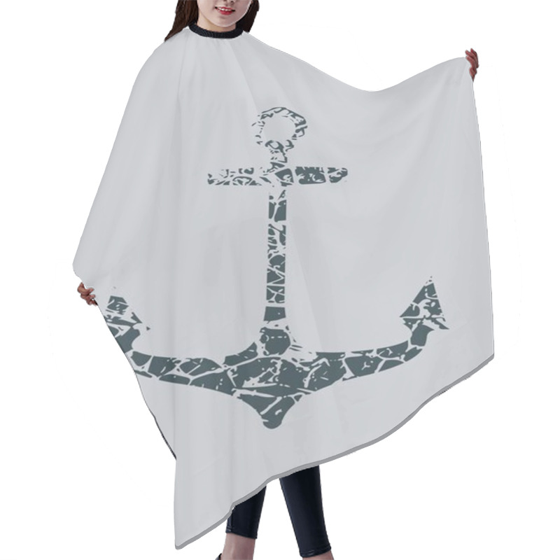 Personality  Anchor Icon On Abstract Backdrop Hair Cutting Cape