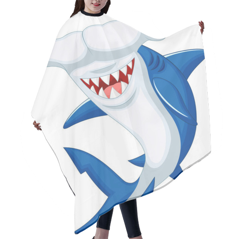 Personality  Cute Hammerhead Shark Cartoon Hair Cutting Cape