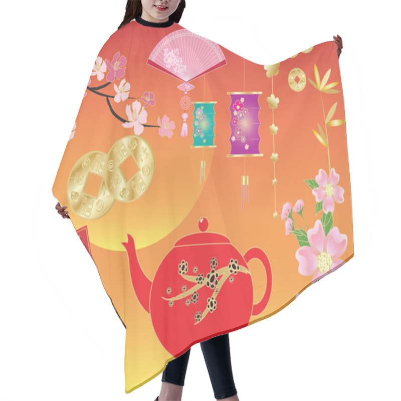 Personality  Chinese Objects Hair Cutting Cape