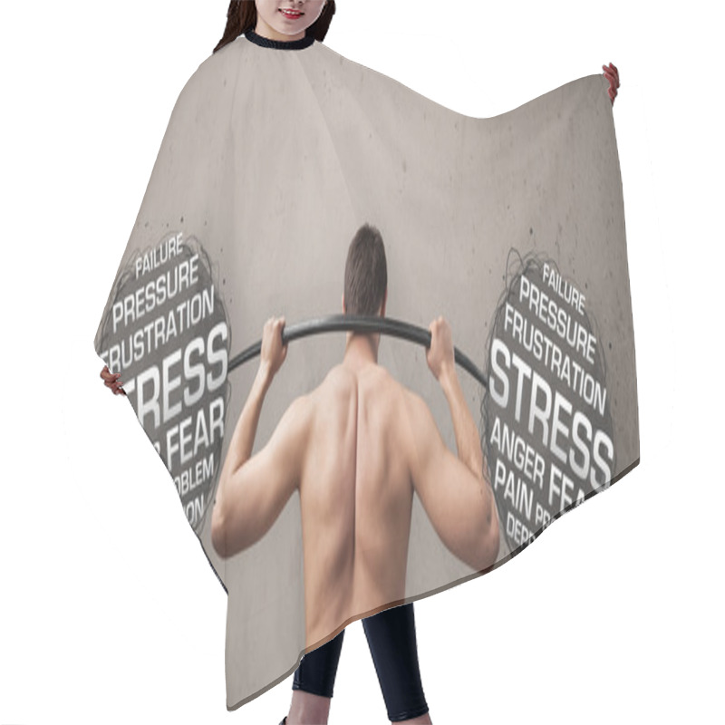 Personality  Skinny Guy Defeating Stress Hair Cutting Cape