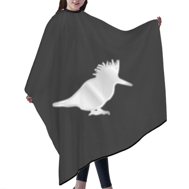 Personality  Bird Silhouette Silver Plated Metallic Icon Hair Cutting Cape