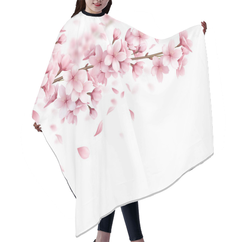 Personality  Sakura Realistic Background Hair Cutting Cape