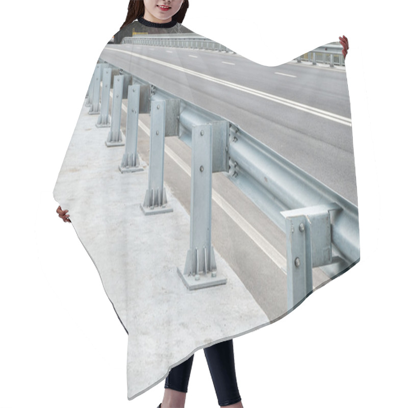 Personality  Safety Barrier On Freeway Bridge Hair Cutting Cape