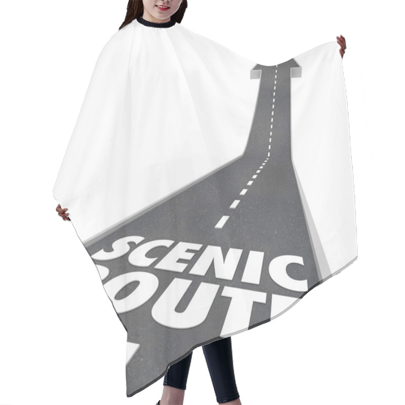 Personality  Scenic Route Words Hair Cutting Cape