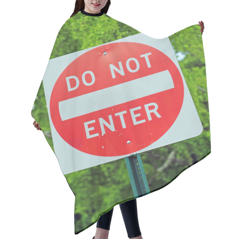 Personality  Do Not Enter Sign Hair Cutting Cape