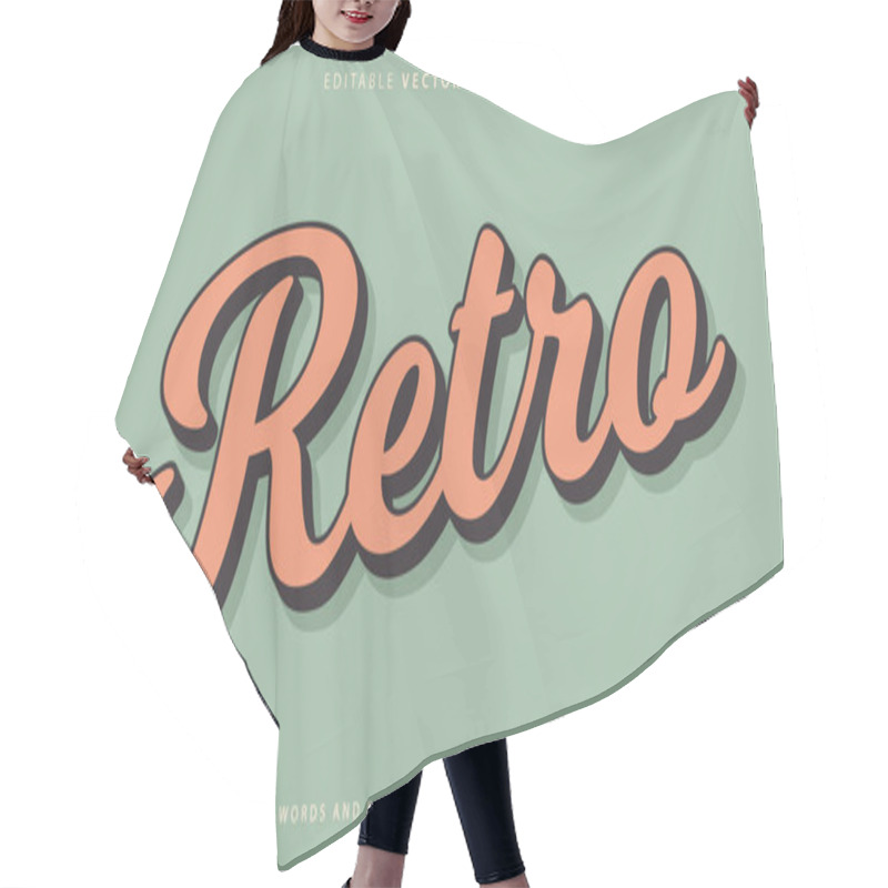 Personality  Fully Editable Text Effect Style Hair Cutting Cape