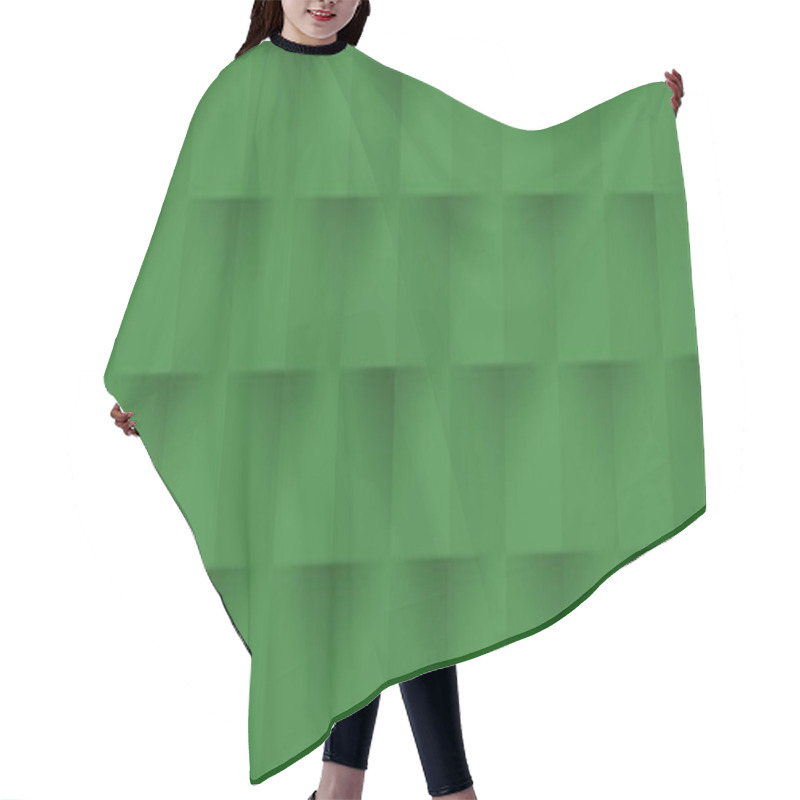 Personality  Abstract Green Background, Web Template, Squares With Shadow - Vector Illustration Hair Cutting Cape