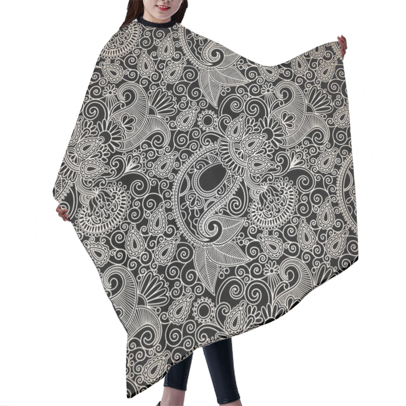 Personality  Seamless Flower Paisley Design Background Hair Cutting Cape