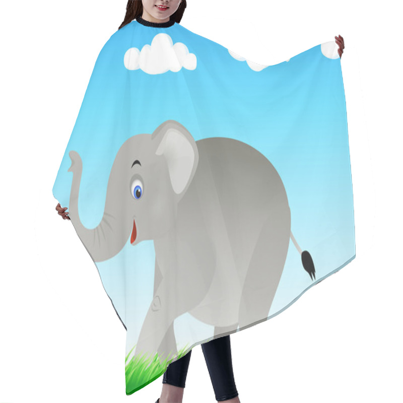 Personality  Elephant Cartoon Hair Cutting Cape