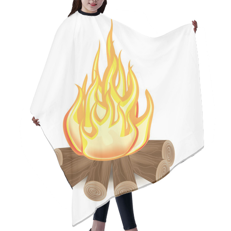 Personality  Single Campfire Isolated Hair Cutting Cape