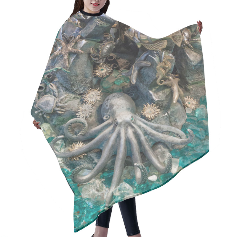 Personality  Underwater Creatures Sculpture Hair Cutting Cape