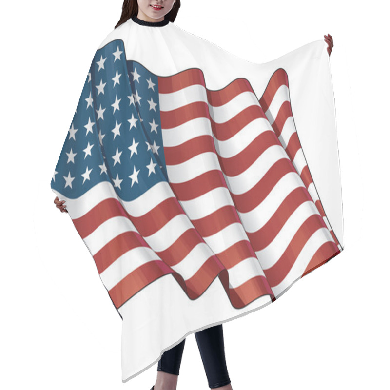 Personality  US Flag WWI-WWII (48 Stars) Hair Cutting Cape