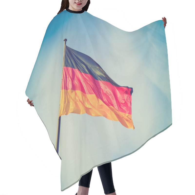 Personality  Retro Look German Flag Hair Cutting Cape