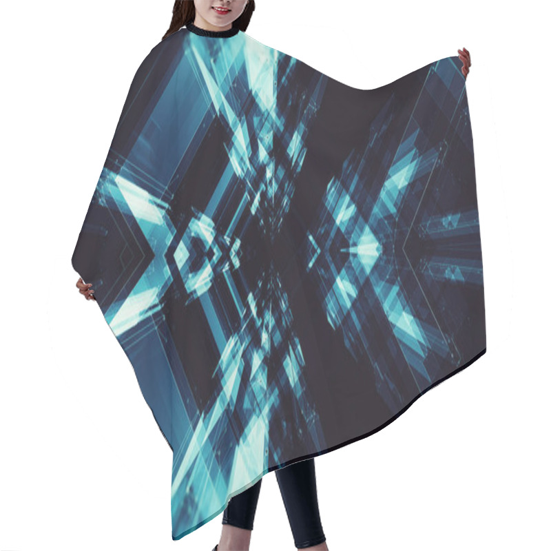 Personality  Abstract Background. Futuristic Concept. Space Technology. Futur Hair Cutting Cape