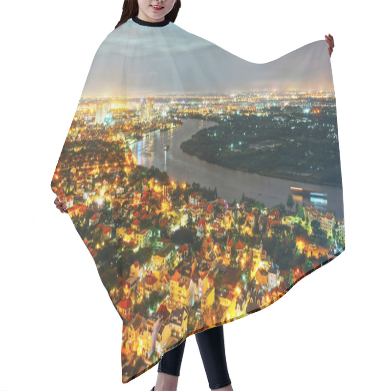 Personality  Impression Landscape Of Ho Chi Minh City From High View Hair Cutting Cape