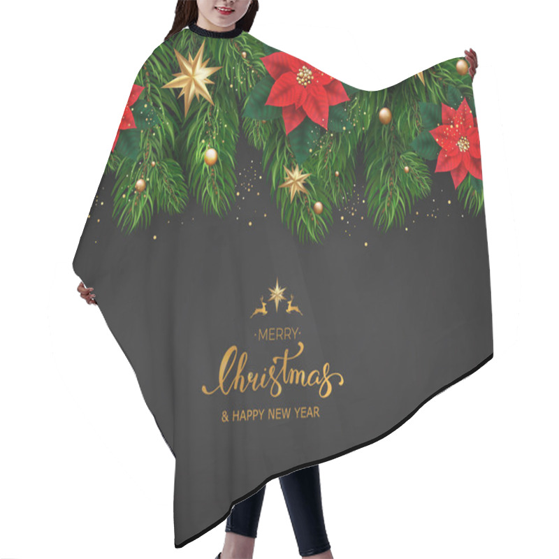 Personality  Holidays Background With Season Wishes And Border Of Realistic  Hair Cutting Cape