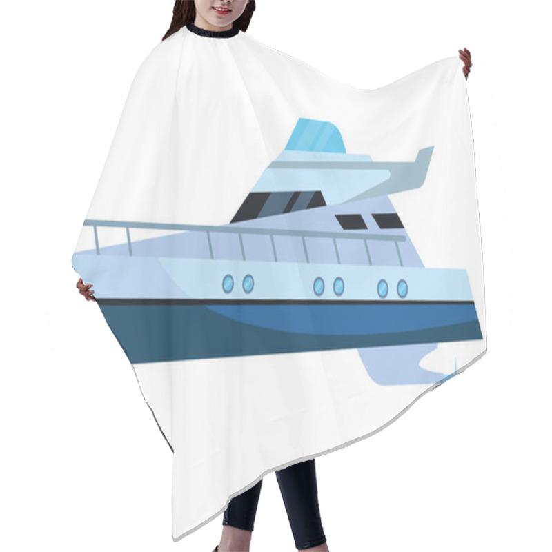 Personality  Luxury Yatch Fast Sea Travel Isolated Hair Cutting Cape