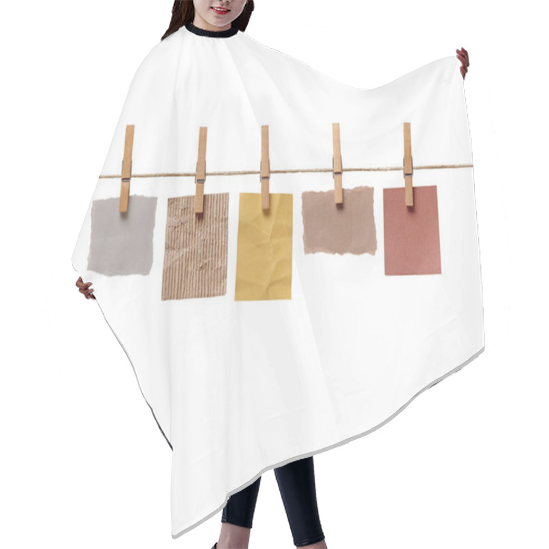 Personality  Clothes Peg And Note Paper On Clothes Line Rope Hair Cutting Cape