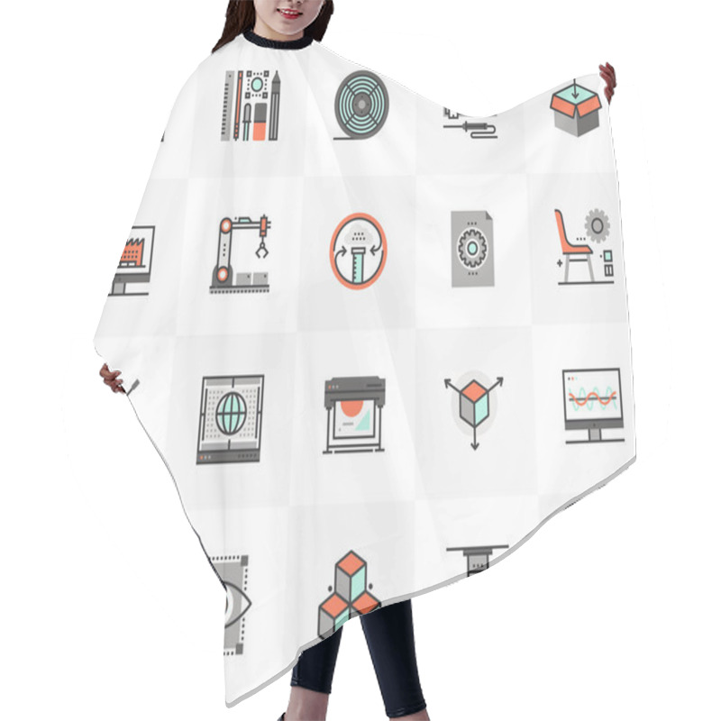 Personality  3D Printing Futuro Next Icons Pack Hair Cutting Cape