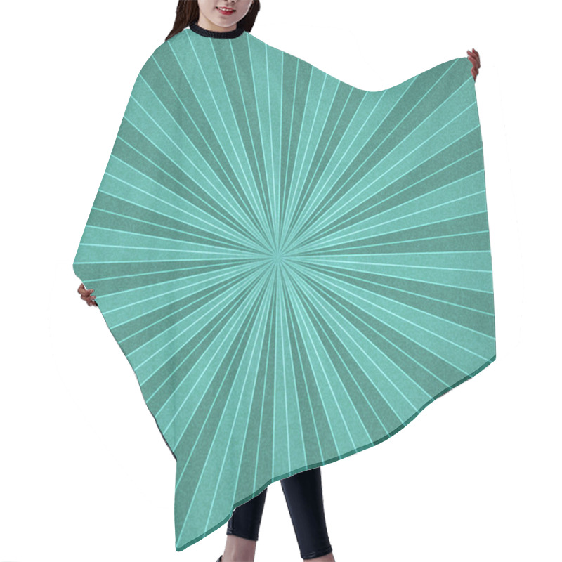 Personality  Turquoise Sunbeam Blank Background. Hair Cutting Cape