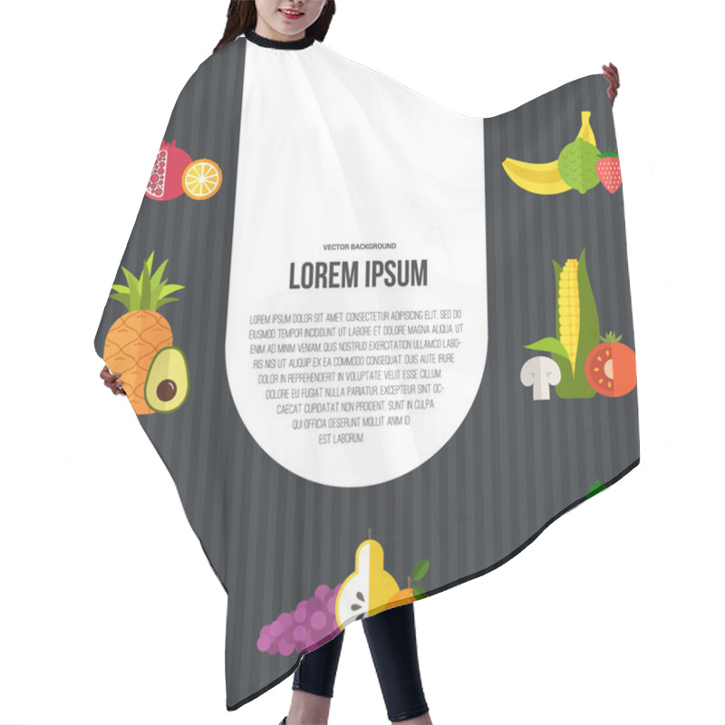 Personality  Healthy Eating Concept Hair Cutting Cape