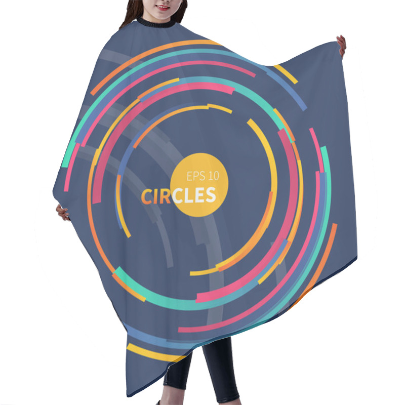 Personality  Abstract Backdrop With Circle Hair Cutting Cape