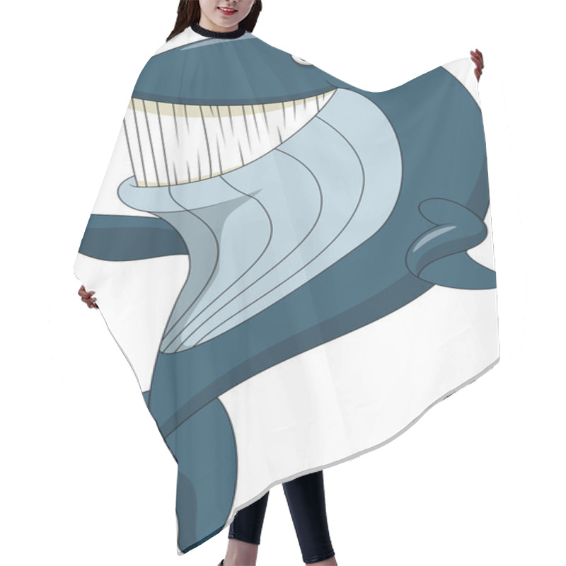 Personality  Cute Whale Cartoon Waving Hair Cutting Cape