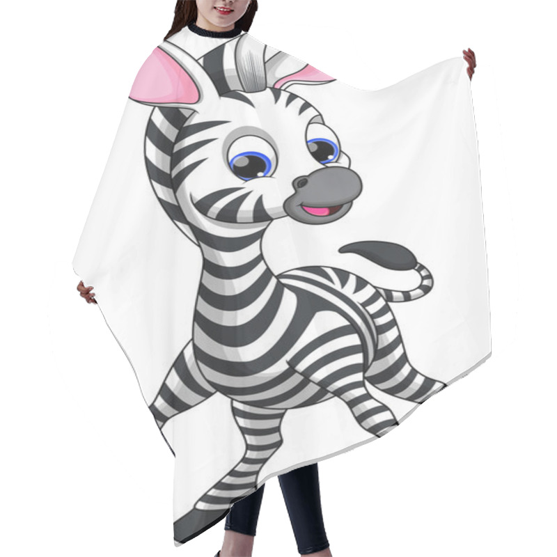 Personality  Cute Zebra Cartoon Hair Cutting Cape