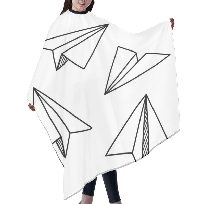 Personality  Paper Plane Doodles  Hair Cutting Cape