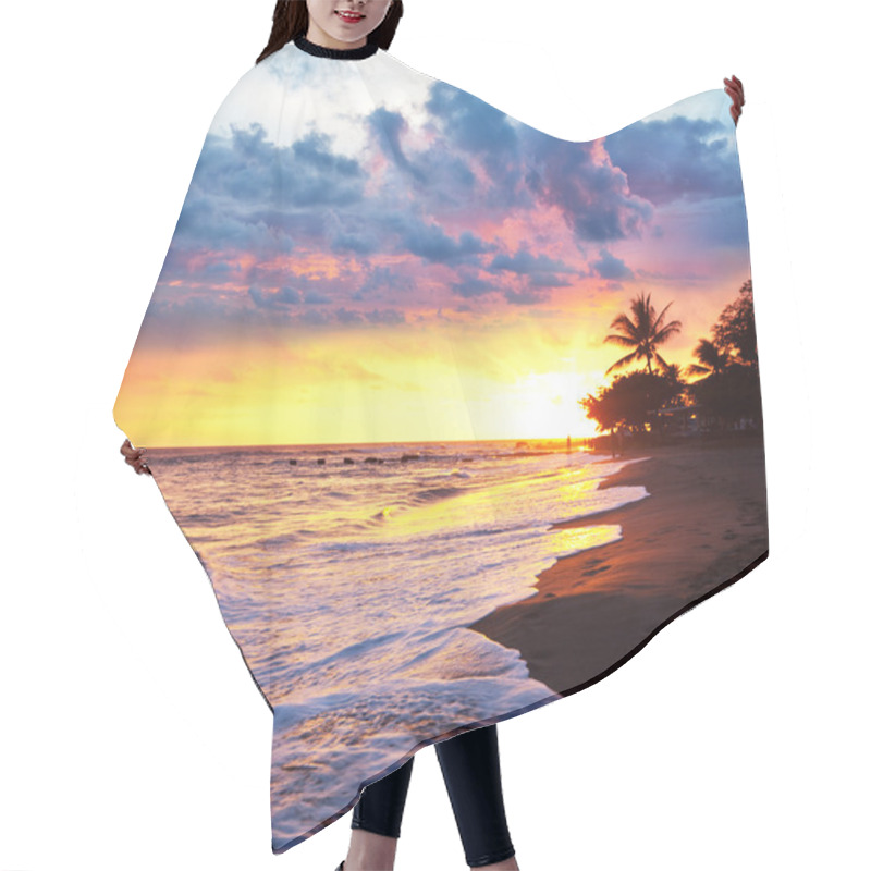 Personality  Sea Sunset Hair Cutting Cape