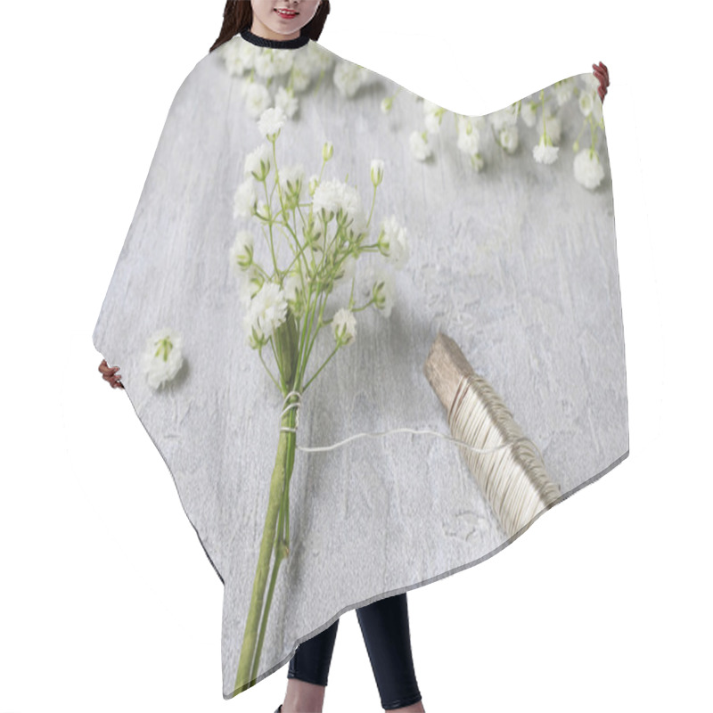 Personality  Florist At Work. How To Make Gypsophila Paniculata Wedding Wreat Hair Cutting Cape