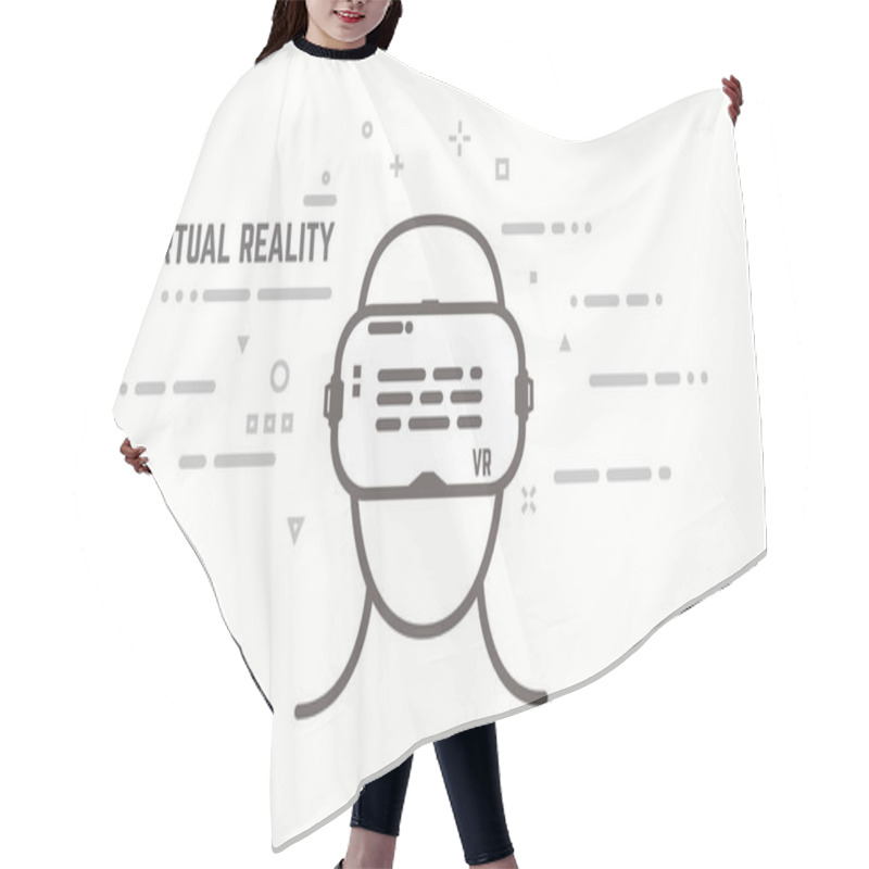 Personality  VR Line Concept Hair Cutting Cape