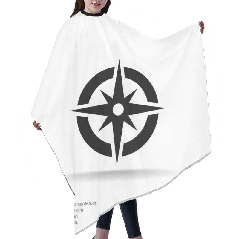 Personality  Compass Web Icon With Wind Rose Hair Cutting Cape