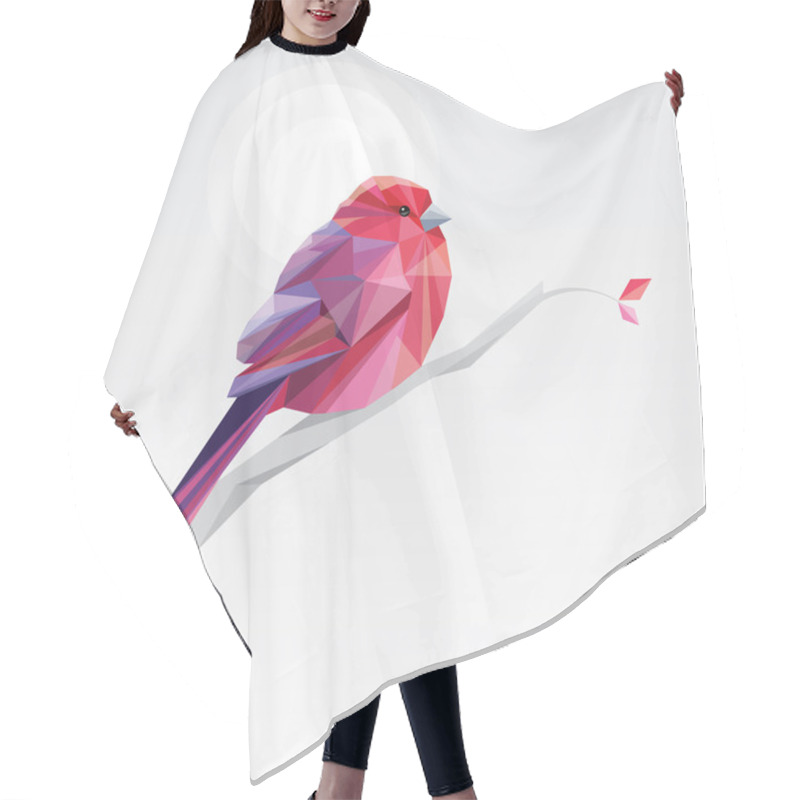 Personality  Bstract Magenta Triangular Geometric Bird Hair Cutting Cape