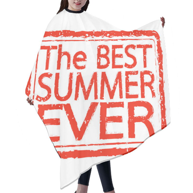 Personality  The BEST SUMMER EVER Stamp Text Design Hair Cutting Cape