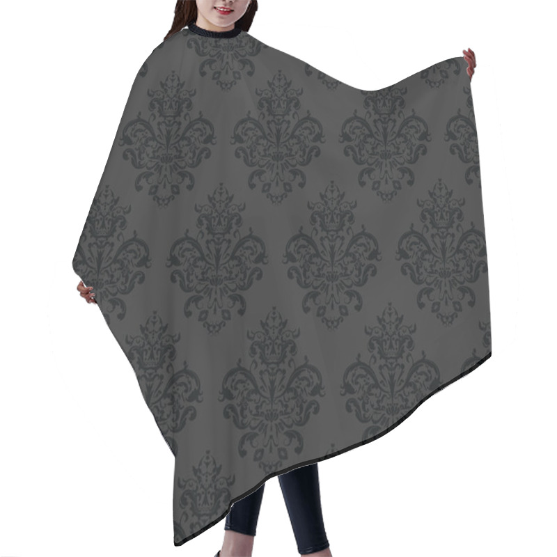 Personality  Black Seamless Repeating Pattern Hair Cutting Cape