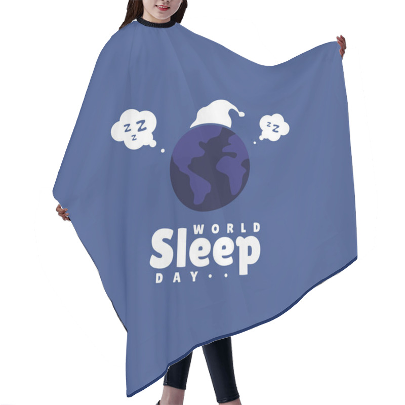 Personality  World Sleep Day Vector Design For Banner Or Background Hair Cutting Cape