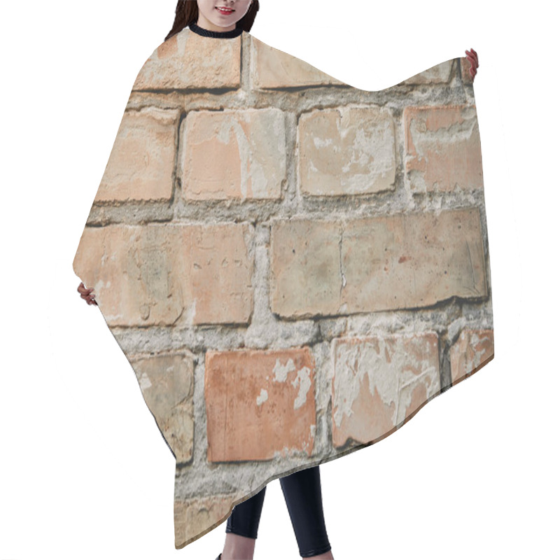 Personality  Full Frame Image Of Old Brick Wall With Cement Background  Hair Cutting Cape