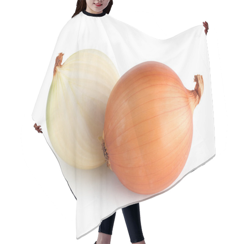 Personality  Onions Isolated With Clipping Path Hair Cutting Cape