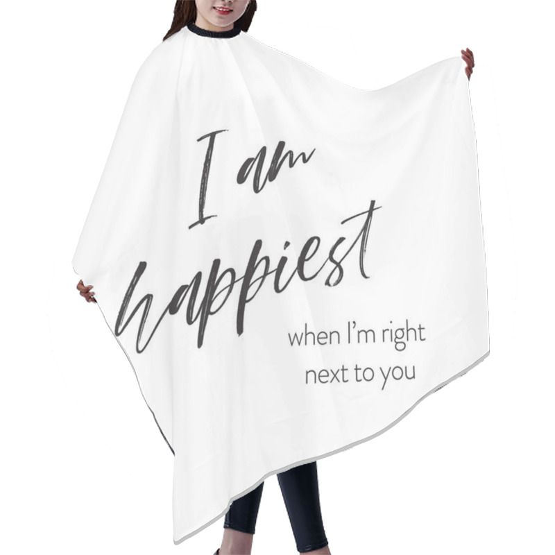 Personality  Love. Quote Typographical Background.black White Poster Hair Cutting Cape