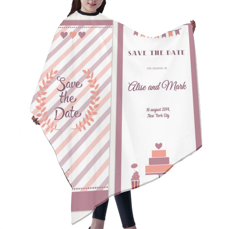 Personality  Two Sides Of The Wedding Invitation Hair Cutting Cape