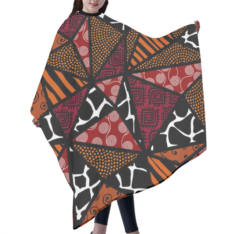 Personality  Ethnic Seamless Pattern In African Style. Hair Cutting Cape