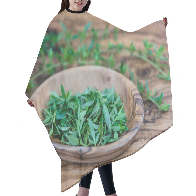 Personality  Savory Satureja Hortensis Delicious Kitchen Herbs Hair Cutting Cape