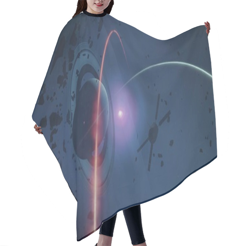 Personality  Creative Abstract Background With Copy Space Hair Cutting Cape