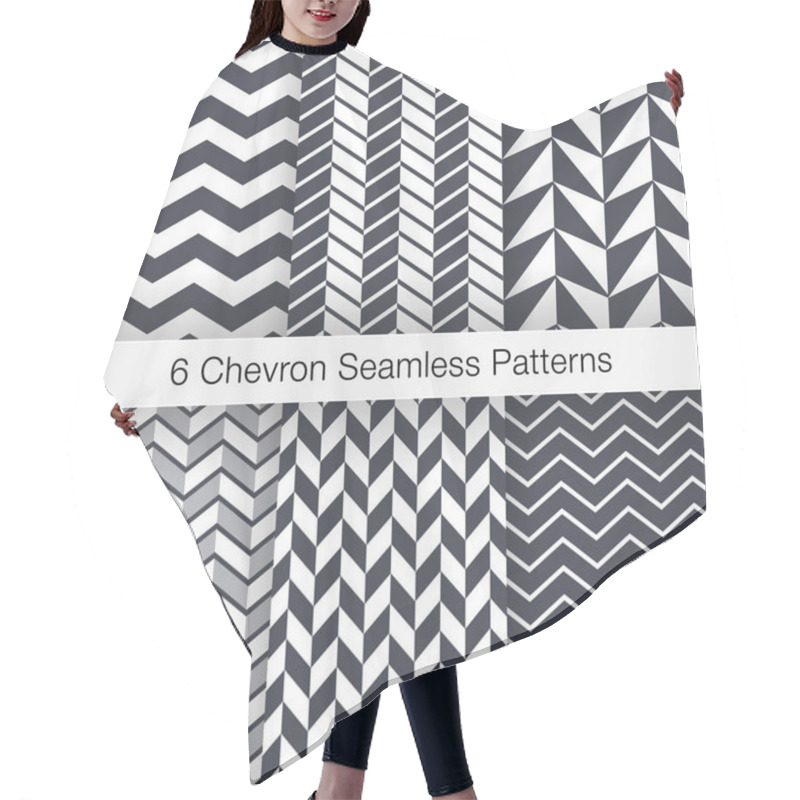 Personality  Set Of 6 Chevron Seamless Patterns. Every Pattern Is On A Separa Hair Cutting Cape