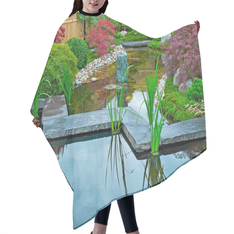 Personality  Garden In The Style Of A Japanese Tea Garden Hair Cutting Cape