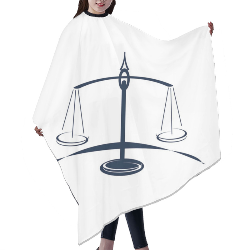 Personality  Scales Of Justice Hair Cutting Cape