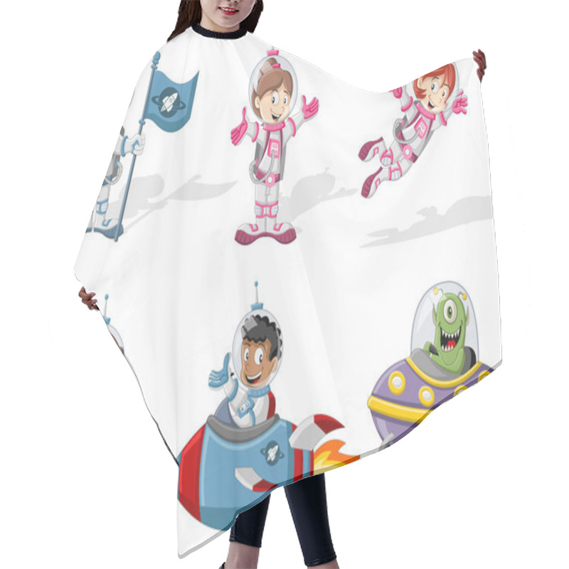 Personality  Astronaut Cartoon Characters Hair Cutting Cape